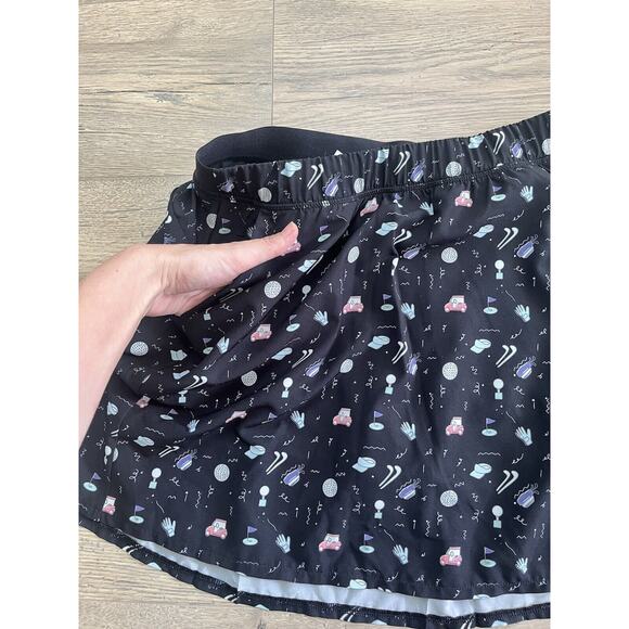 KYODAN Golf Activewear Skirt Skort Gold Print Size P/S - Picture 9 of 9